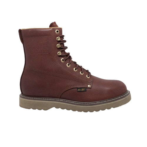 1311- Redwood: Men's 8" Farm Boot - Burgundy [Soft Toe]