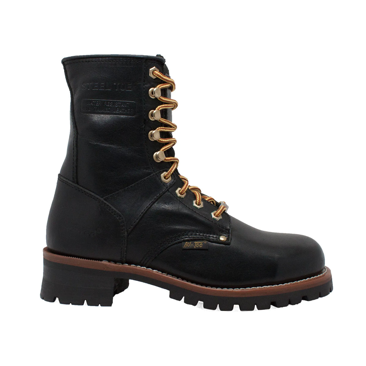 1428WP- Logger: Men's 9" Work boot- Black [steel toe, wp]