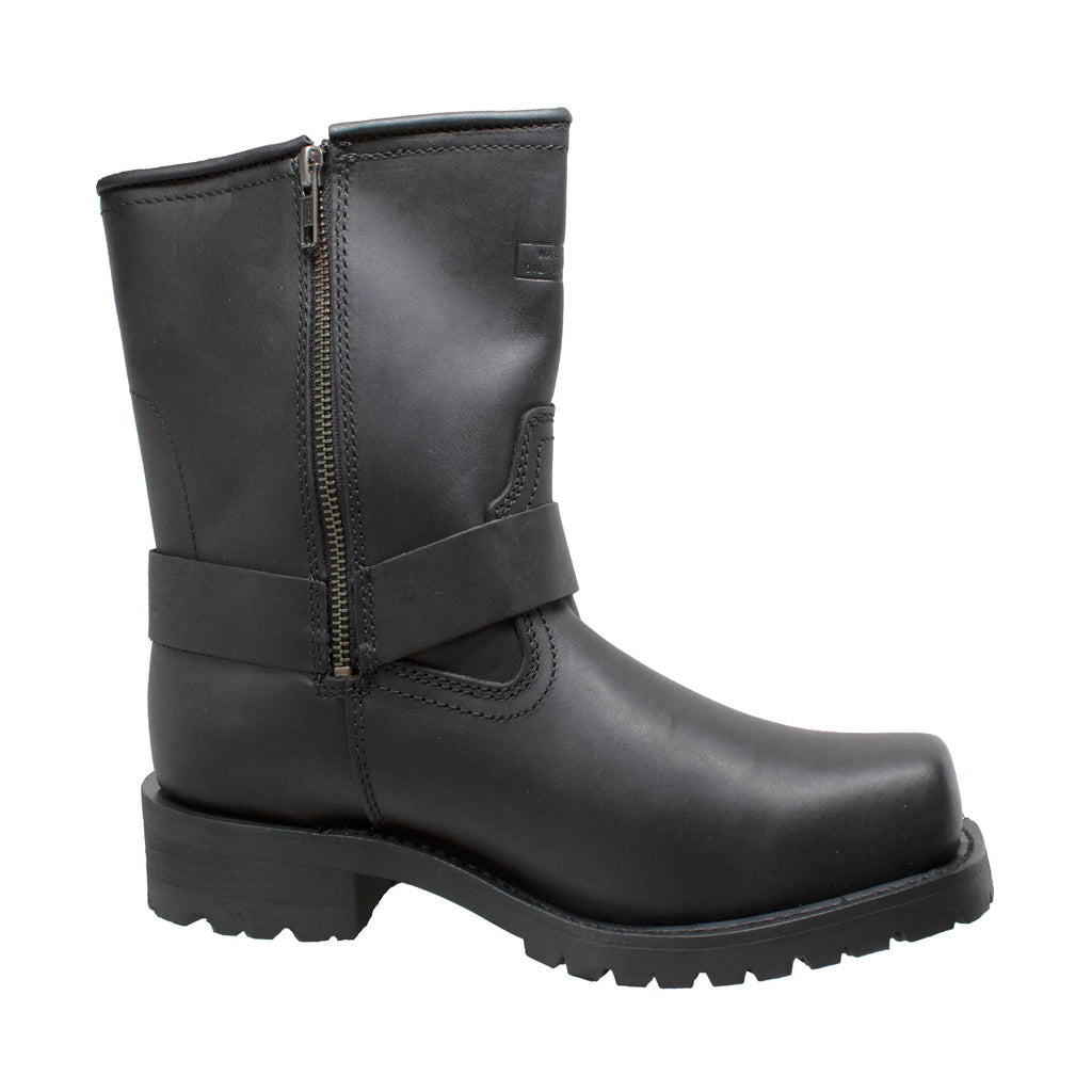 1436: Men's 7" Men's Biker Harness Boot - Black [soft toe]