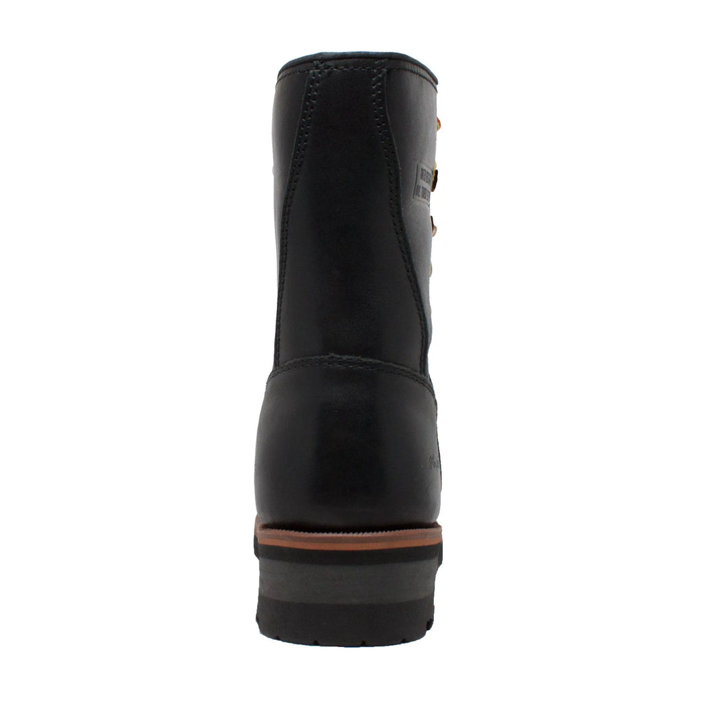 1428- Logger: Men's 9" work boot- Black [Steel Toe]
