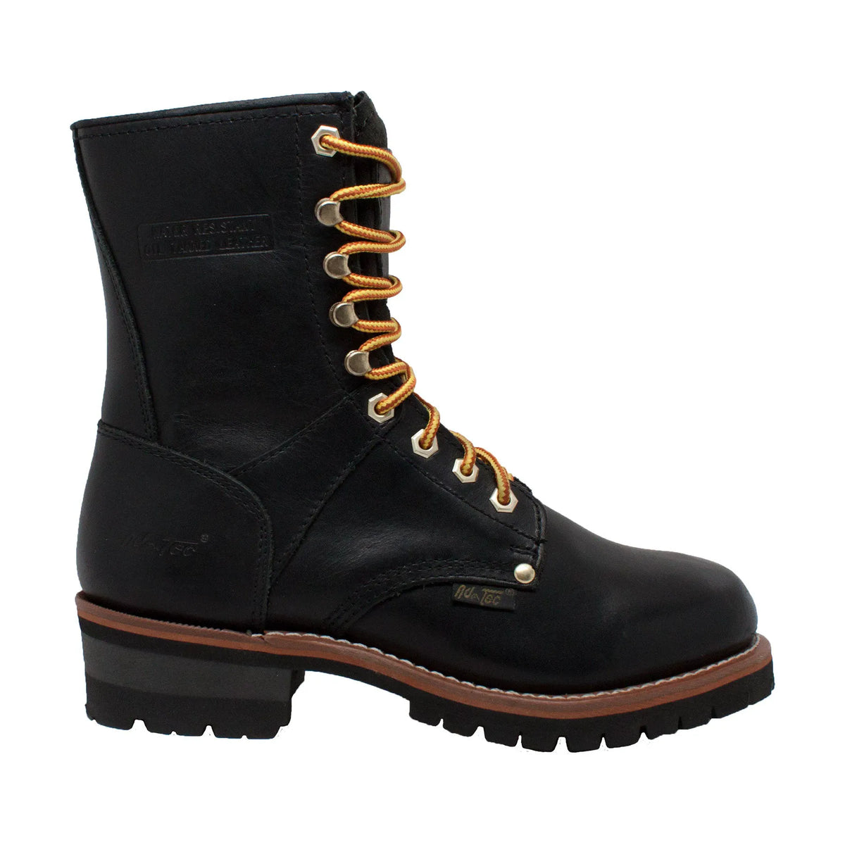 1428- Logger: Men's 9" work boot- Black [Steel Toe]