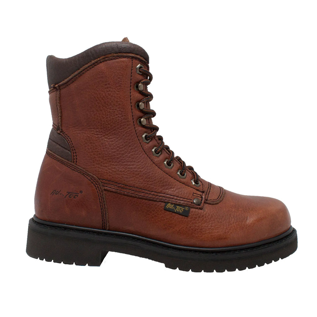1623- Men's 8" Work Boot- brown [soft toe]