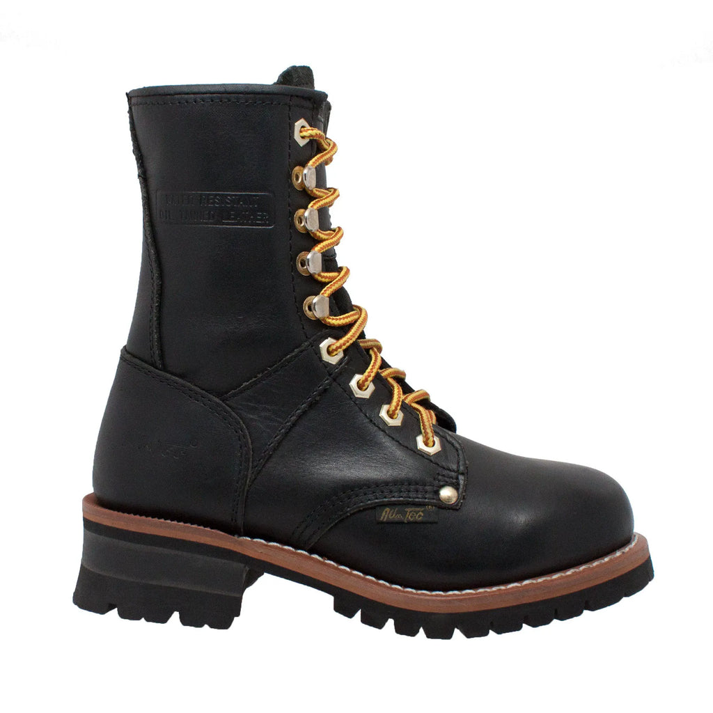 2439- Logger: Women's 9" Work Boot- Black [soft toe]