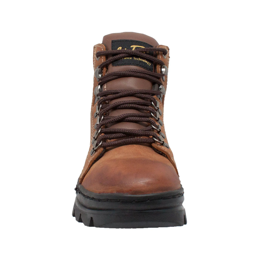 2987: Women's 6" work Boot- Brown [soft toe]