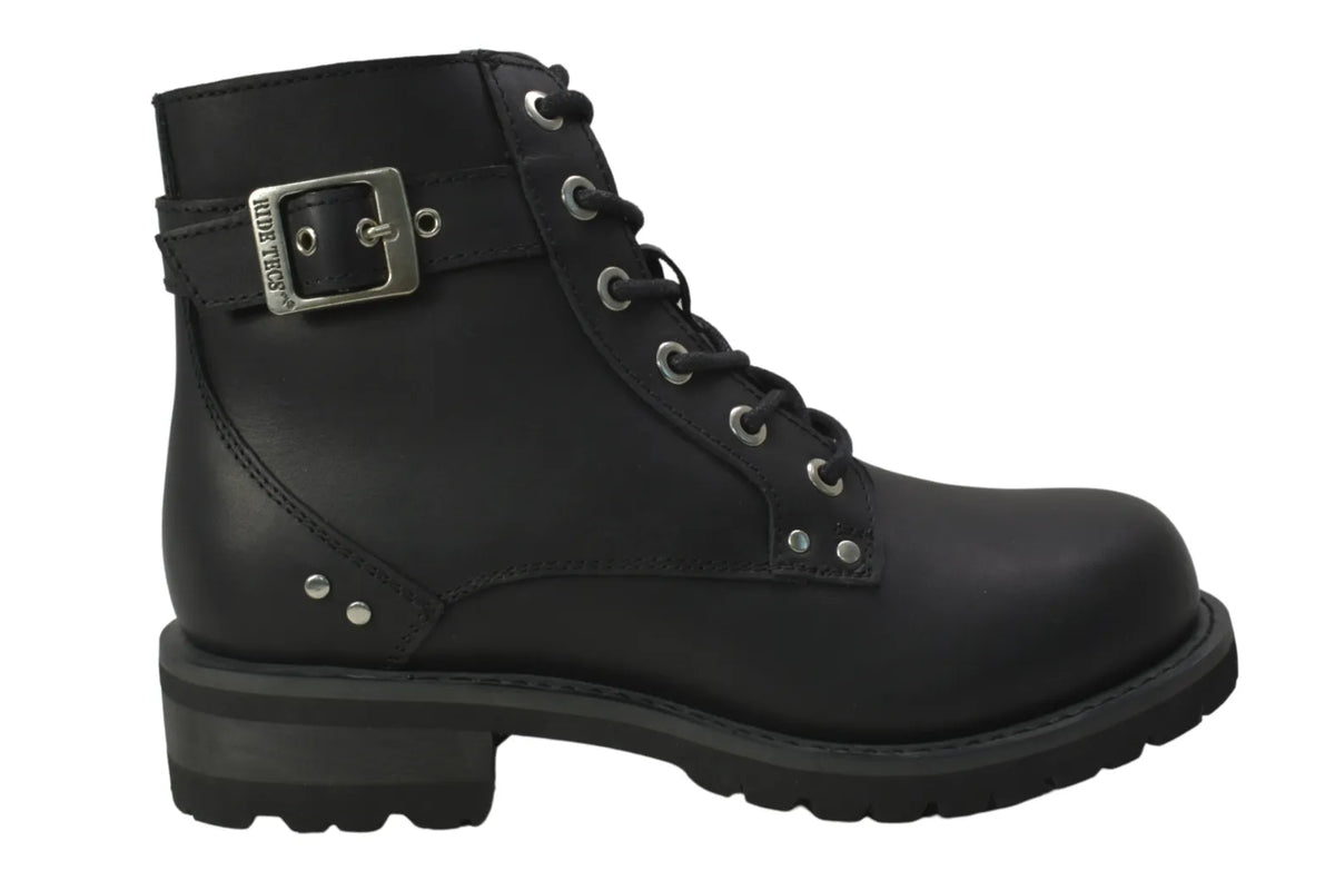 8647L- Women's 7" Biker Boot Black