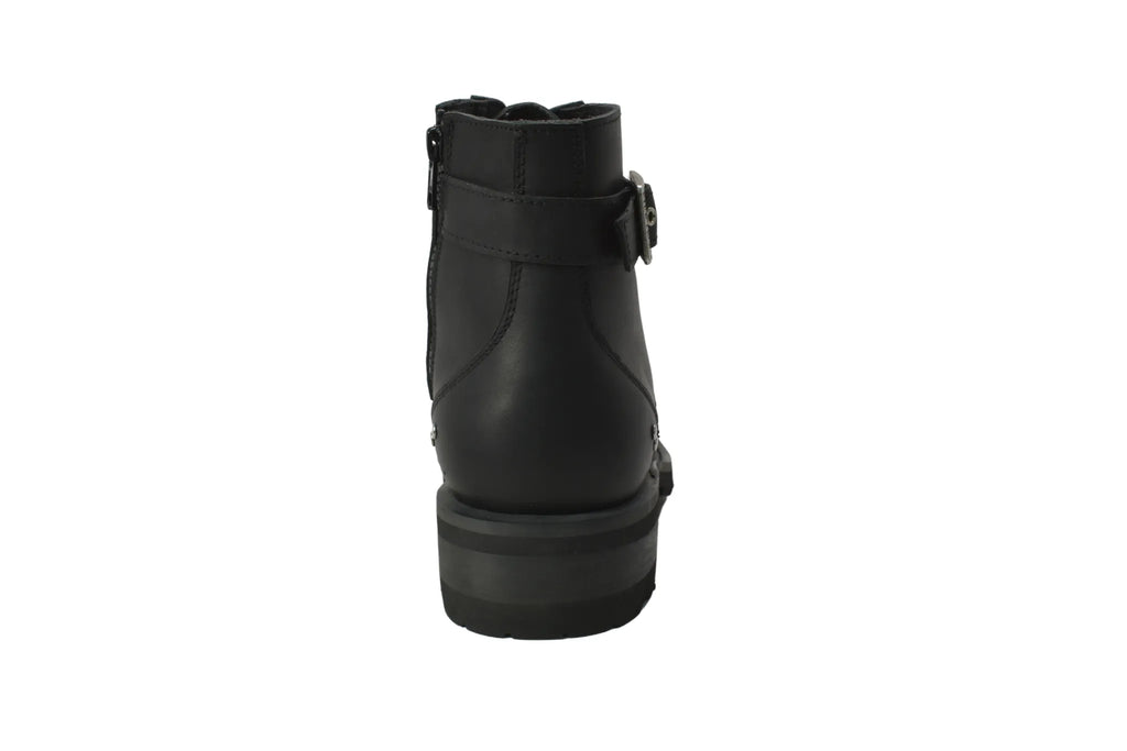 8647L- Women's 7" Biker Boot Black