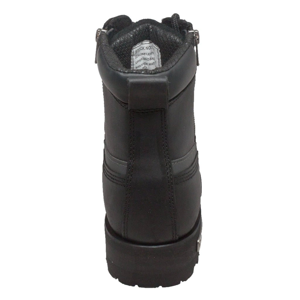 8787: Women's 6' Reflective Double Zipper Biker Boot