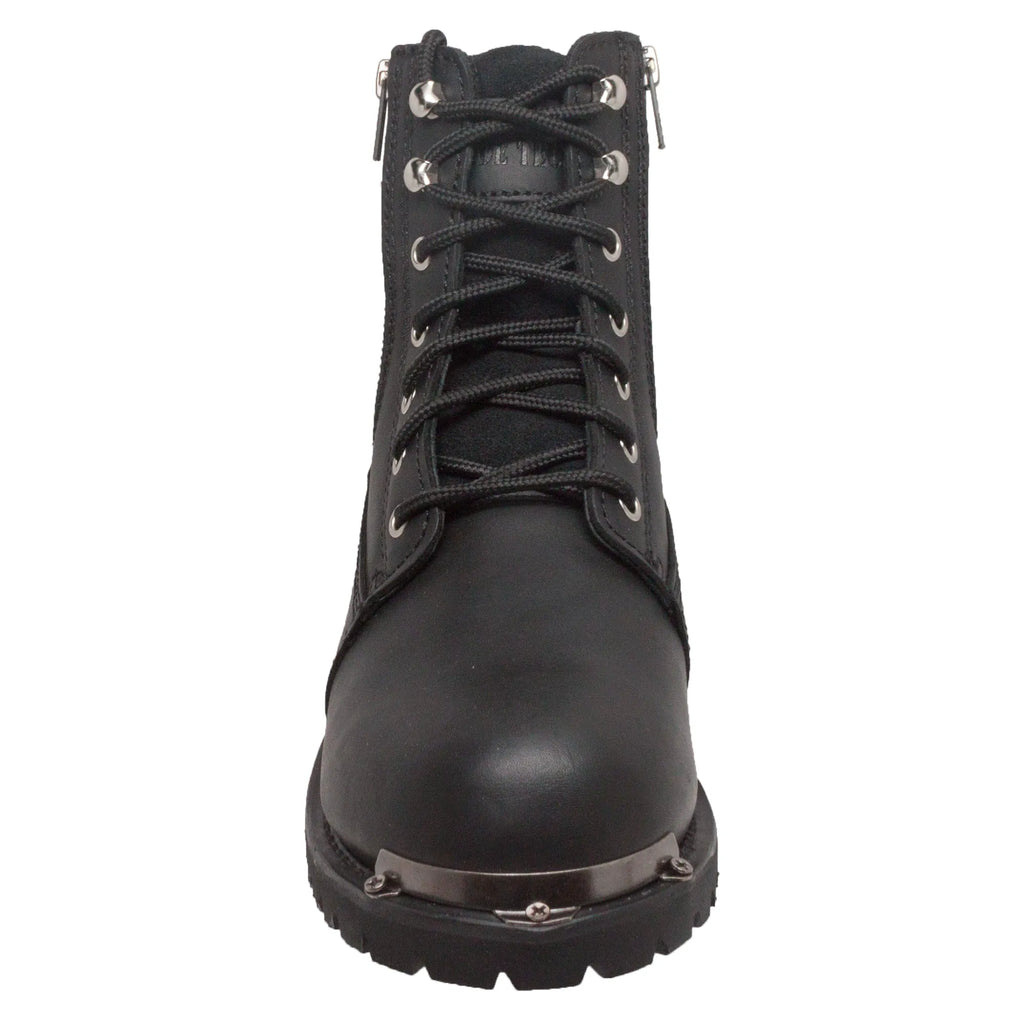 8787: Women's 6' Reflective Double Zipper Biker Boot