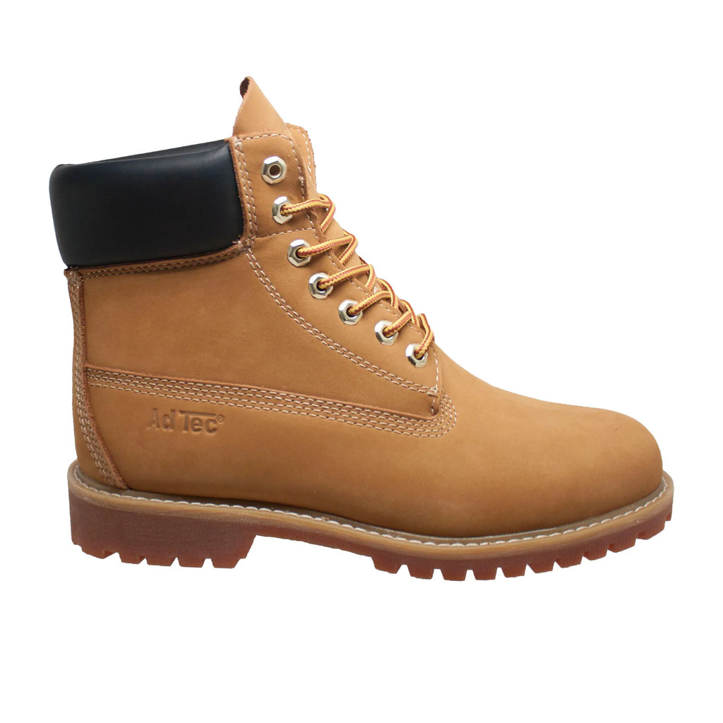 Women's 6" Waterproof Steel Toe Work Boot Tan - 8803