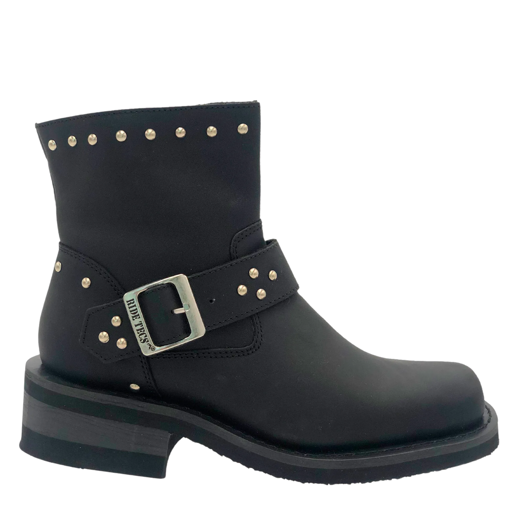 8811L: Women's 6" Biker Boot- Black [soft toe]
