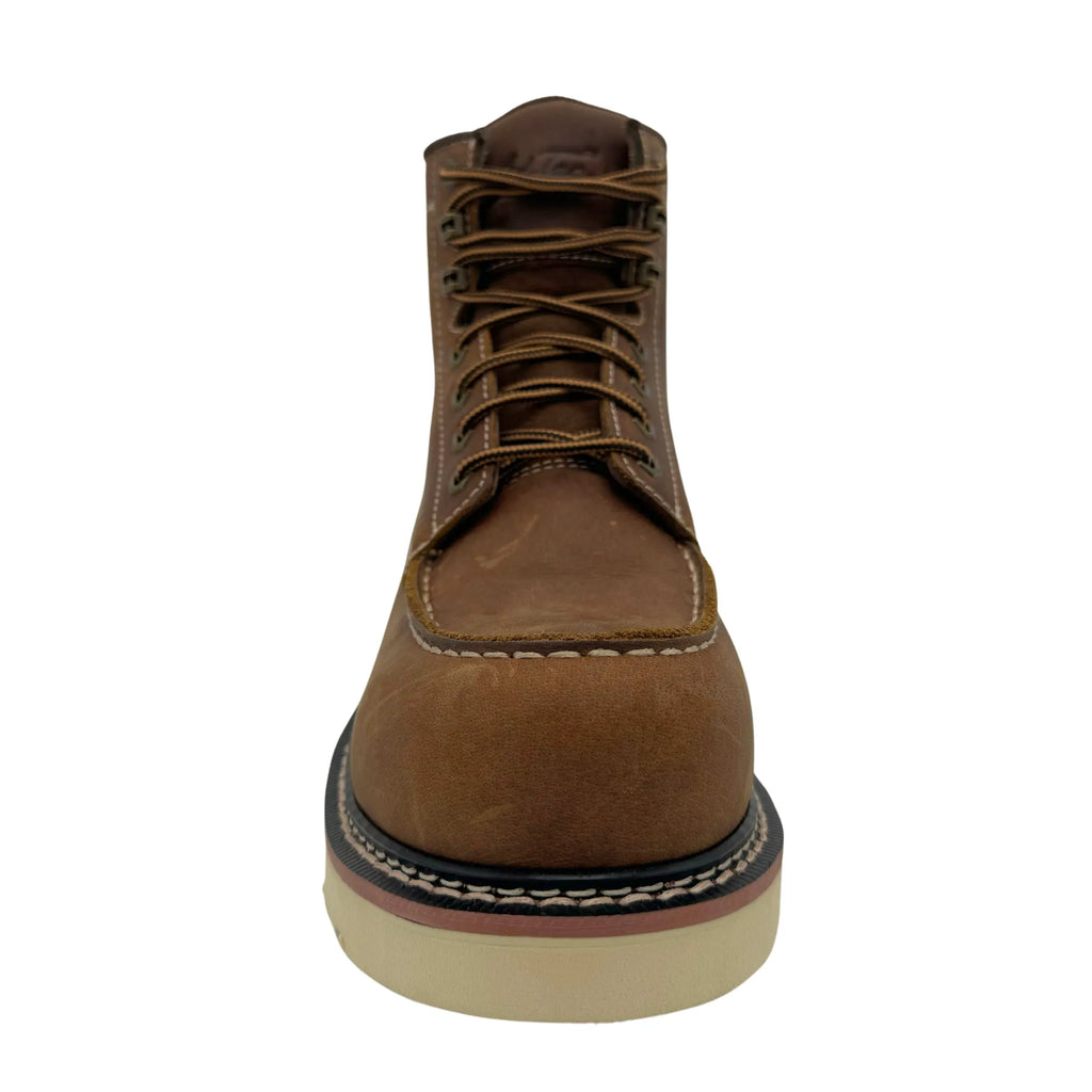 9255CR- RANCHO: MEN'S 6" MOC TOE: BROWN: [SOFT TOE, EH, SRO]
