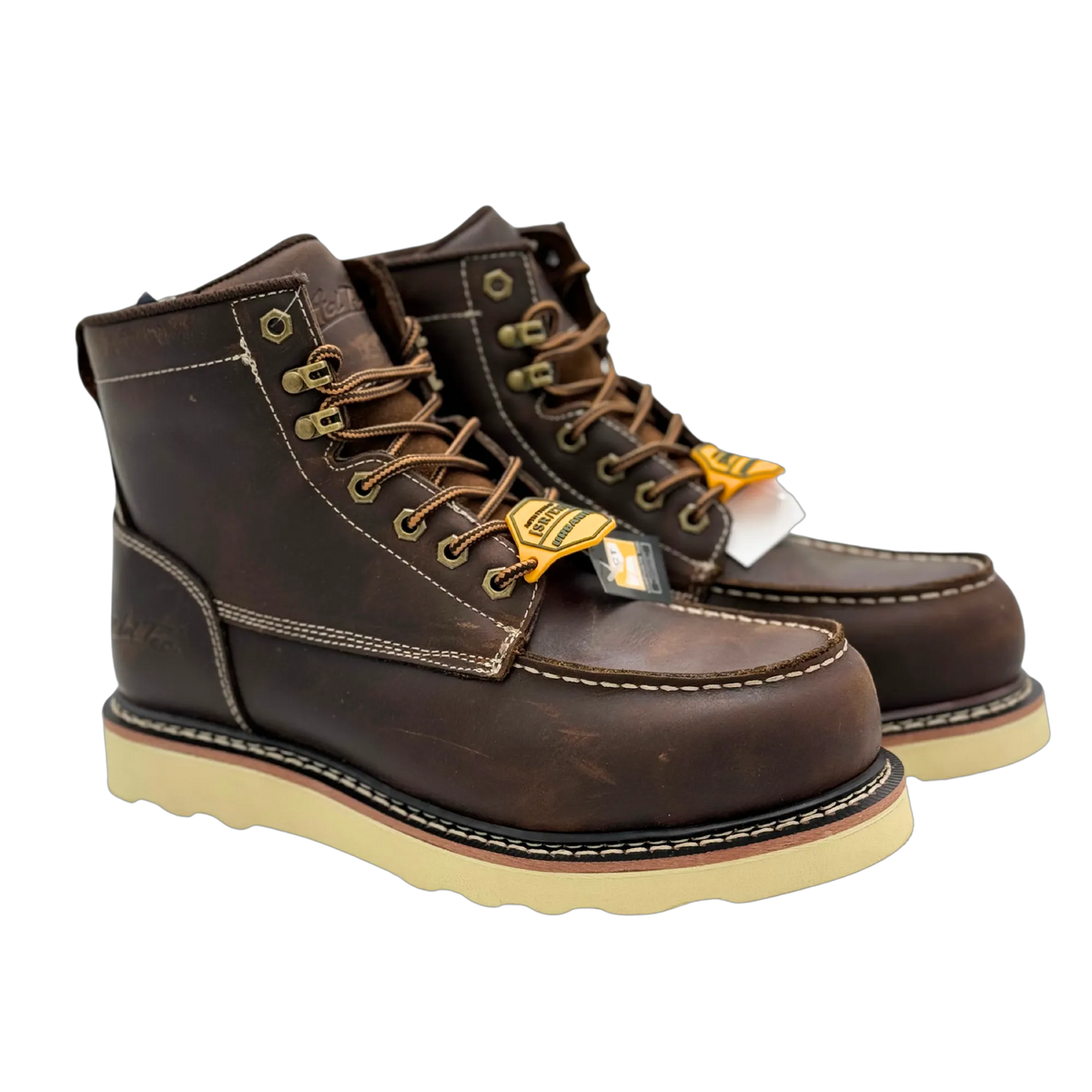 9255DB- Rancho: Men's 6" Moc Toe: Oil Tan Brown- [SOFT TOE, EH SRO]