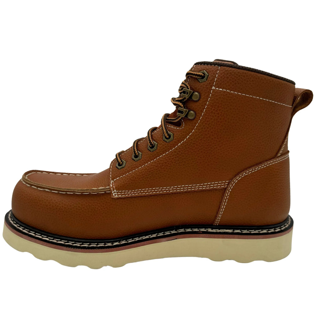 9257- Rancho: Men's 6" Moc Toe: Saddle Tan- [COMP TOE, EH, SRO]