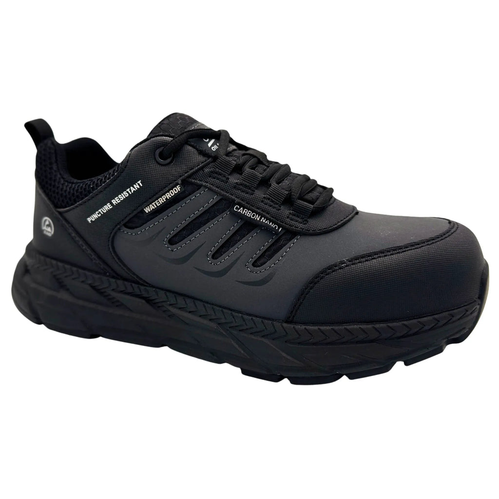 8265PR- Ultralight ESD: Women's 4" work sneaker: Black/Dark Grey [Nano safety toe, wp, pr, sro, ESD]
