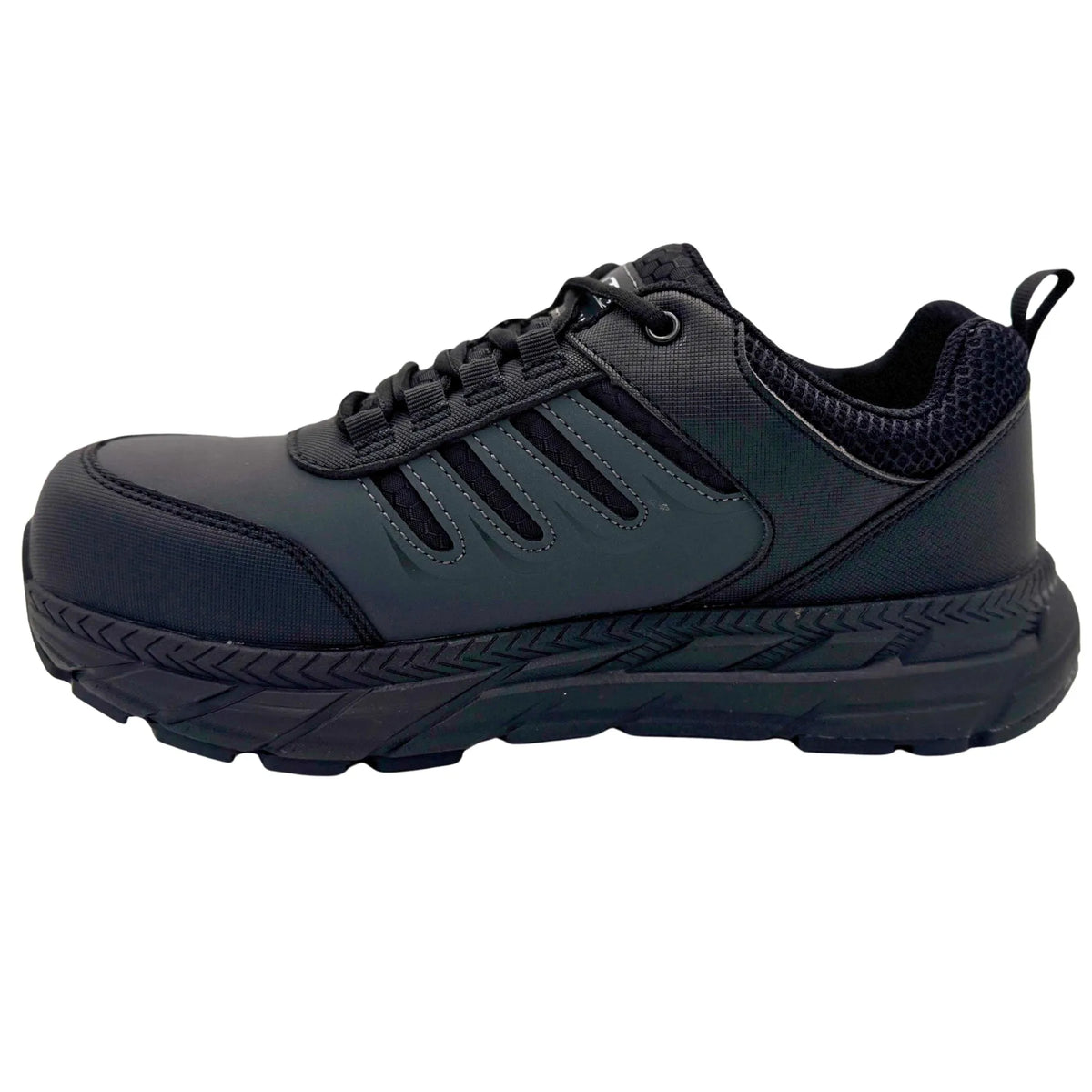 9265PR- Ultralight ESD: Men's 4" work sneaker: Black/Dark Grey [Nano safety toe, wp, pr, sro, ESD]