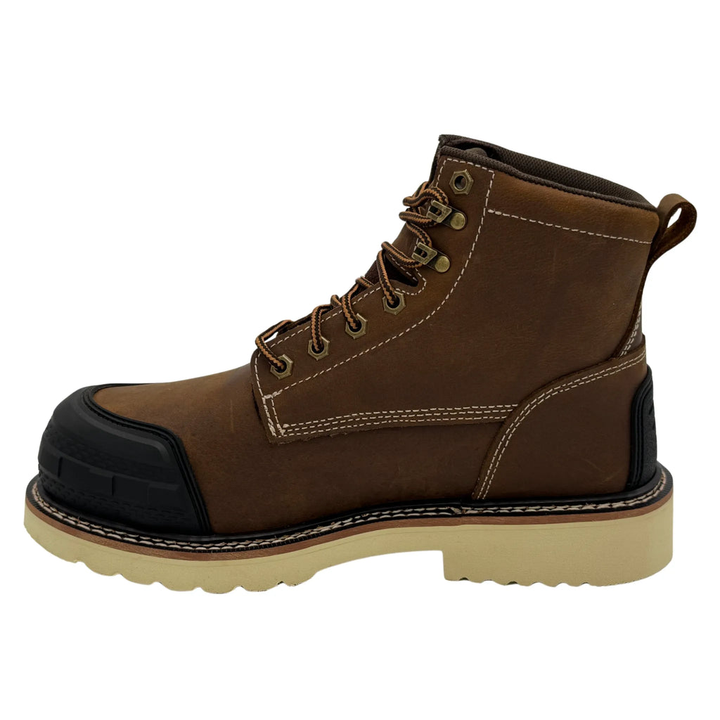 9267- Guardian Pro: Men's 6" Rubber Toe Work boot [COMP TOE, MT, PR, SR, EH, WP]