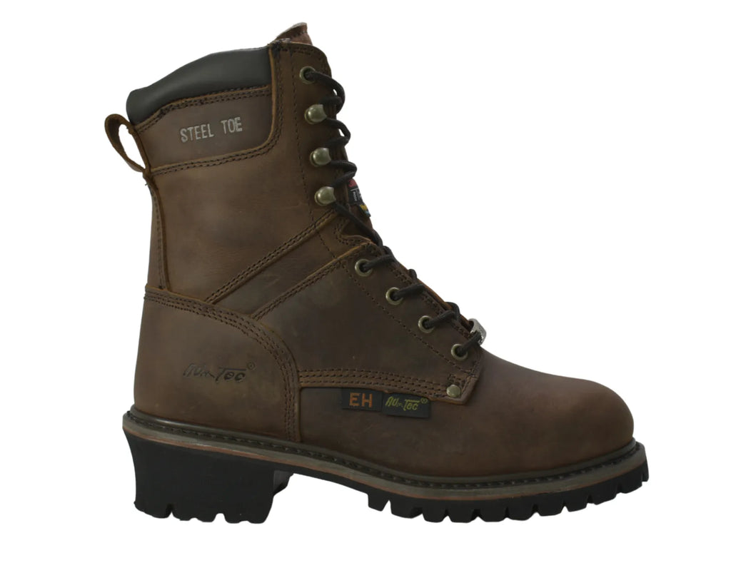9490- Super Logger- Men's 9" work boot- brown [steel toe]