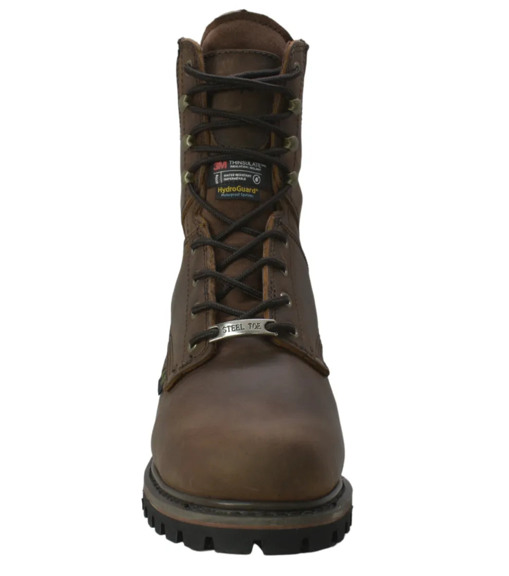 9490- Super Logger- Men's 9" work boot- brown [steel toe]