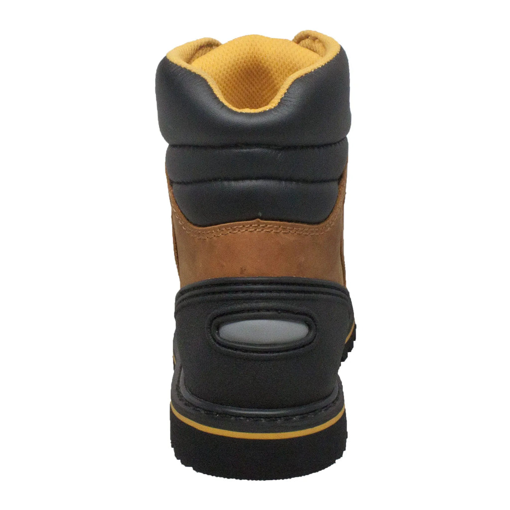 9804: Men's 7" work boot- brown [steel toe]