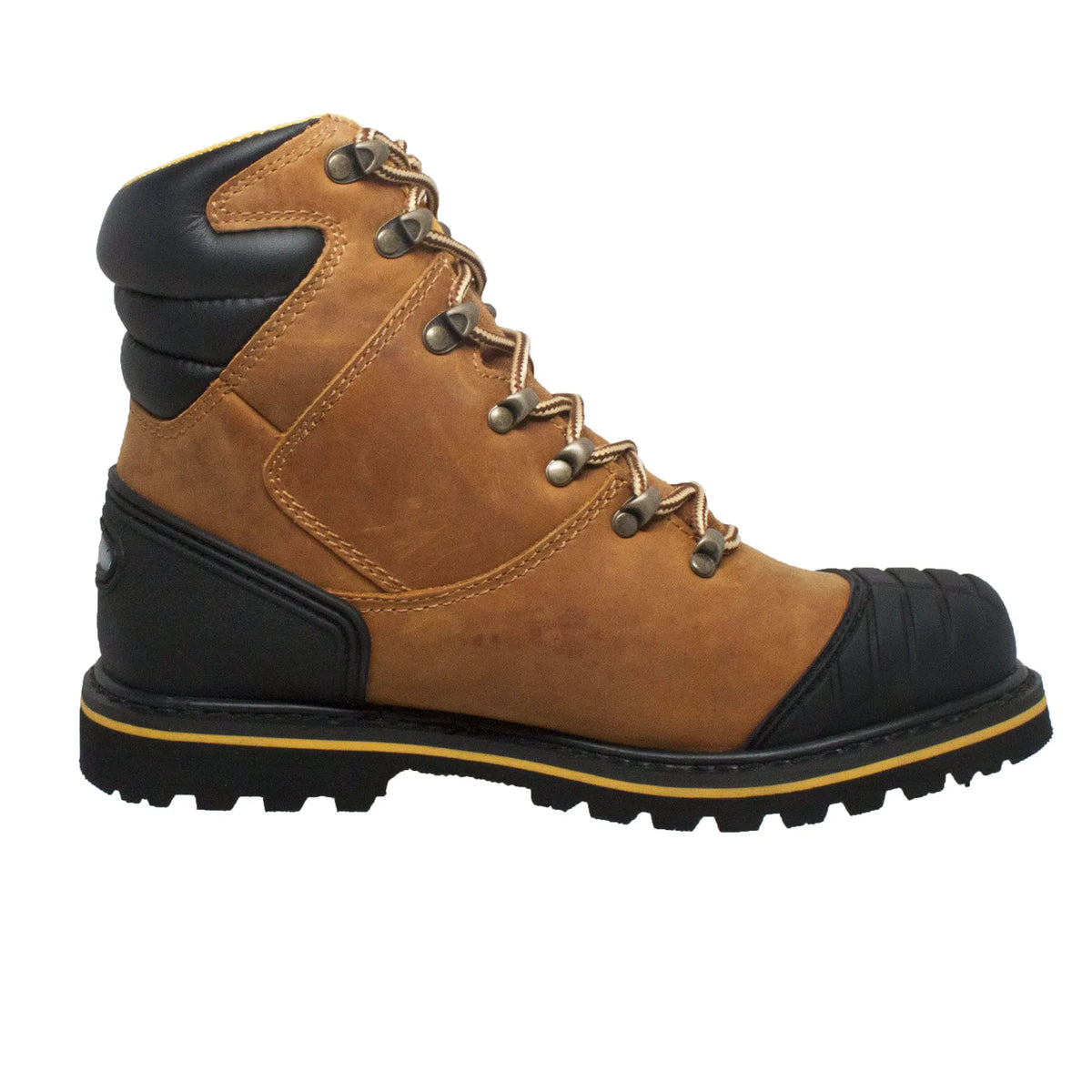 9804: Men's 7" work boot- brown [steel toe]