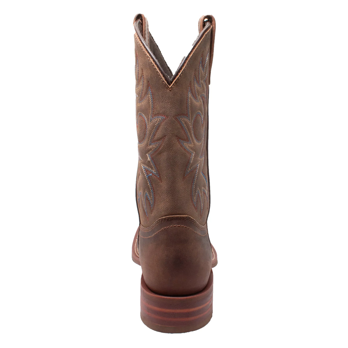 9828: Men's 11" Western Square Toe work boot- Brown [soft toe]