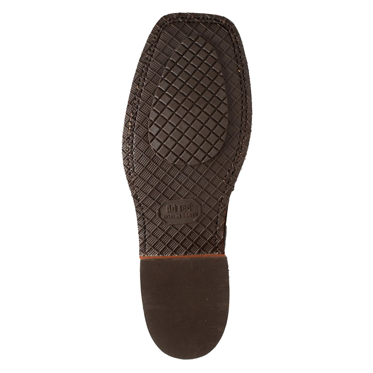 9828: Men's 11" Western Square Toe work boot- Brown [soft toe]