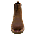 9843- Aussie: Men's 6" Pull on Work Boot - Brown [soft toe, side zip]