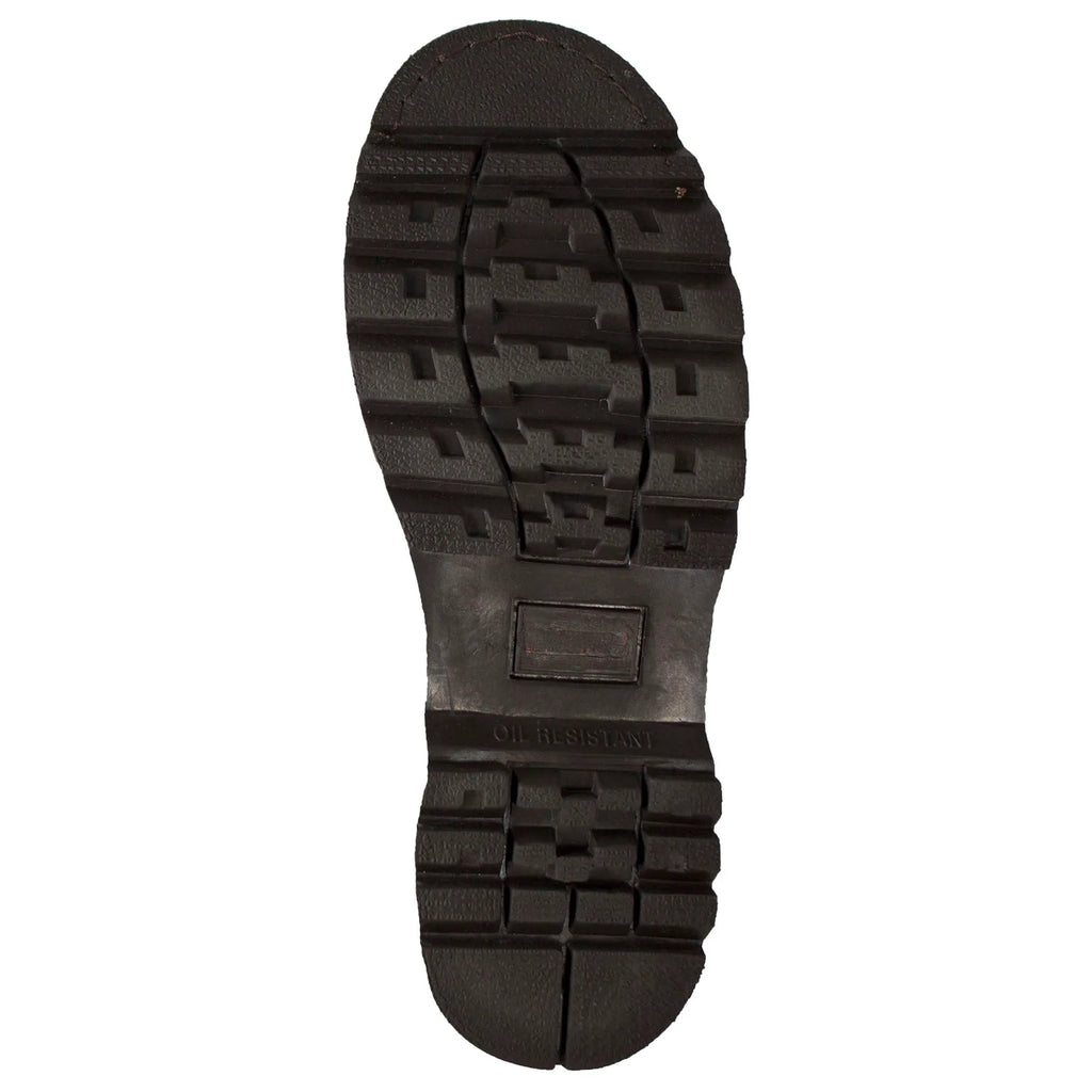 9843- Aussie: Men's 6" Pull on Work Boot - Brown [soft toe, side zip]