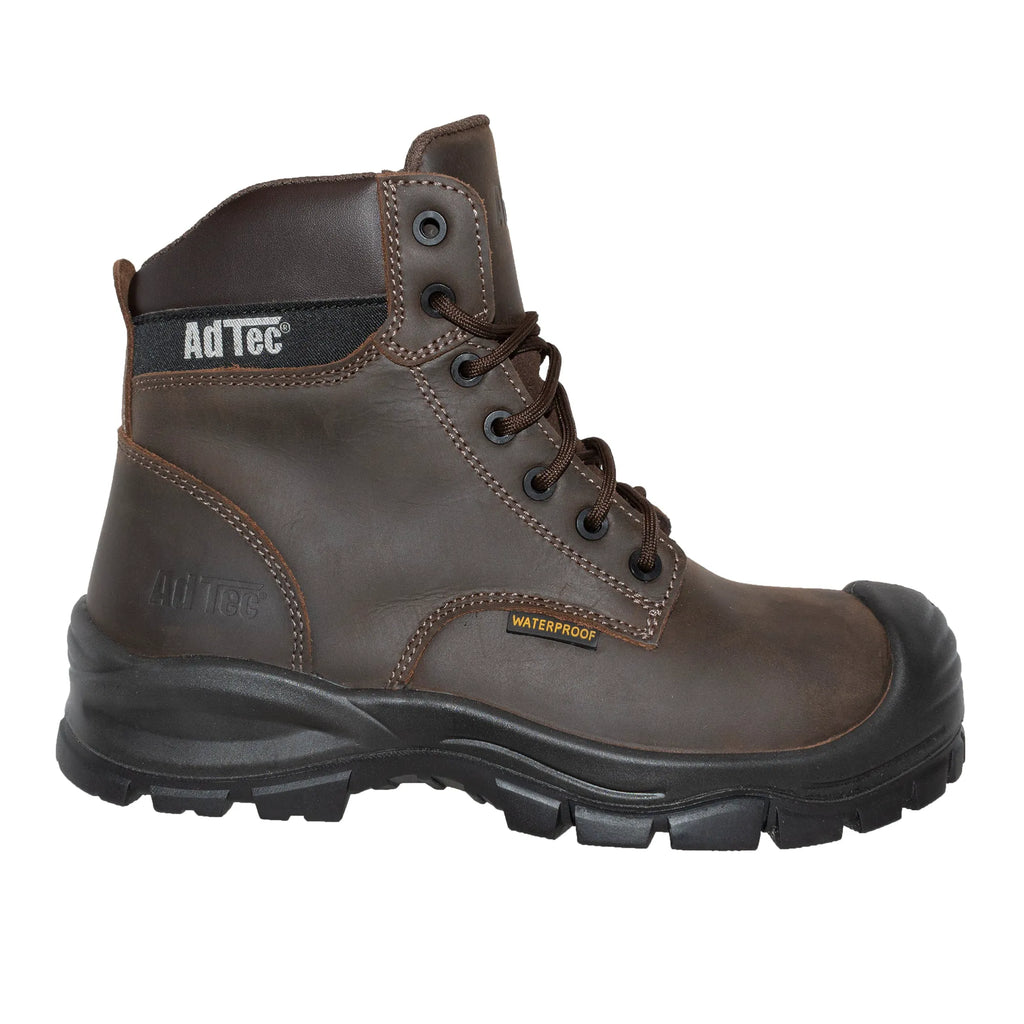 9900br- Courier: Men 6" Work Boot- Brown [comp toe, wp]