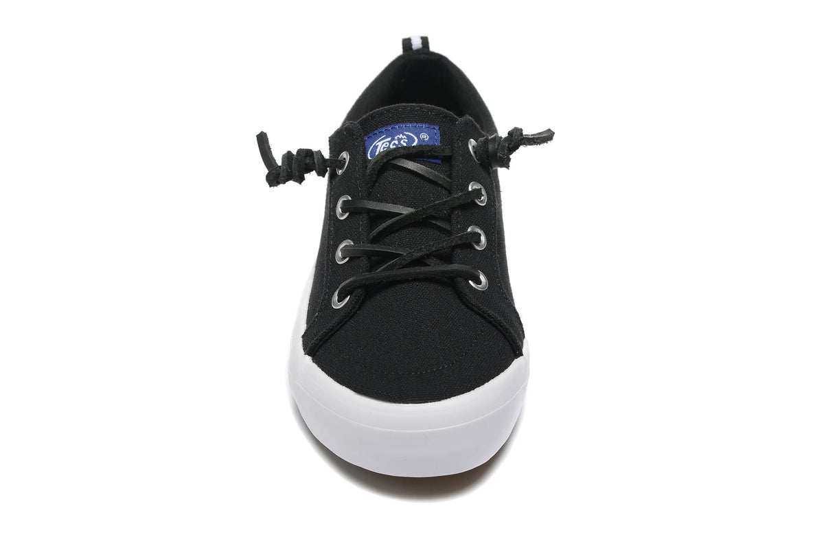 8773BK- TECS: Women Canvas Sneakers (slip-on)