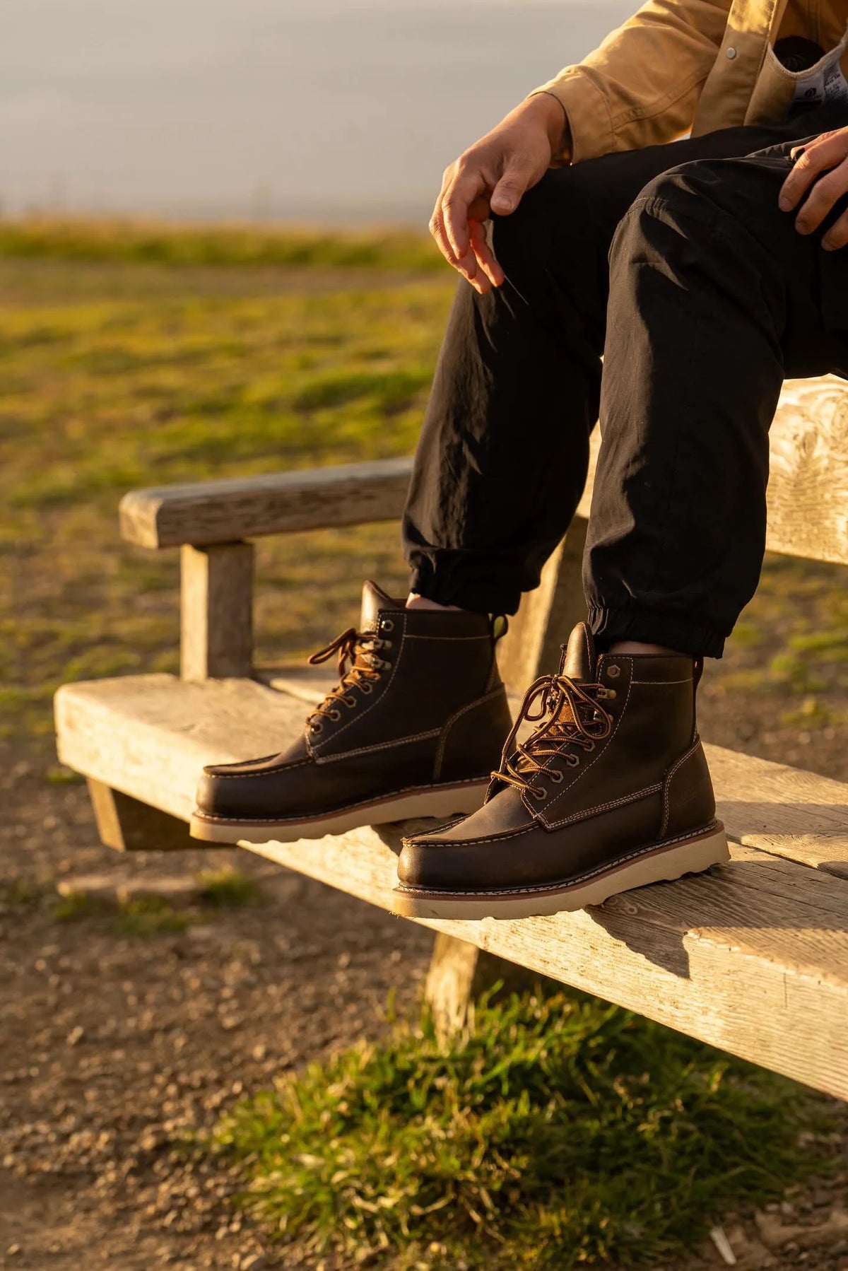 9255DB- Rancho: Men's 6" Moc Toe: Oil Tan Brown- [SOFT TOE, EH SRO]