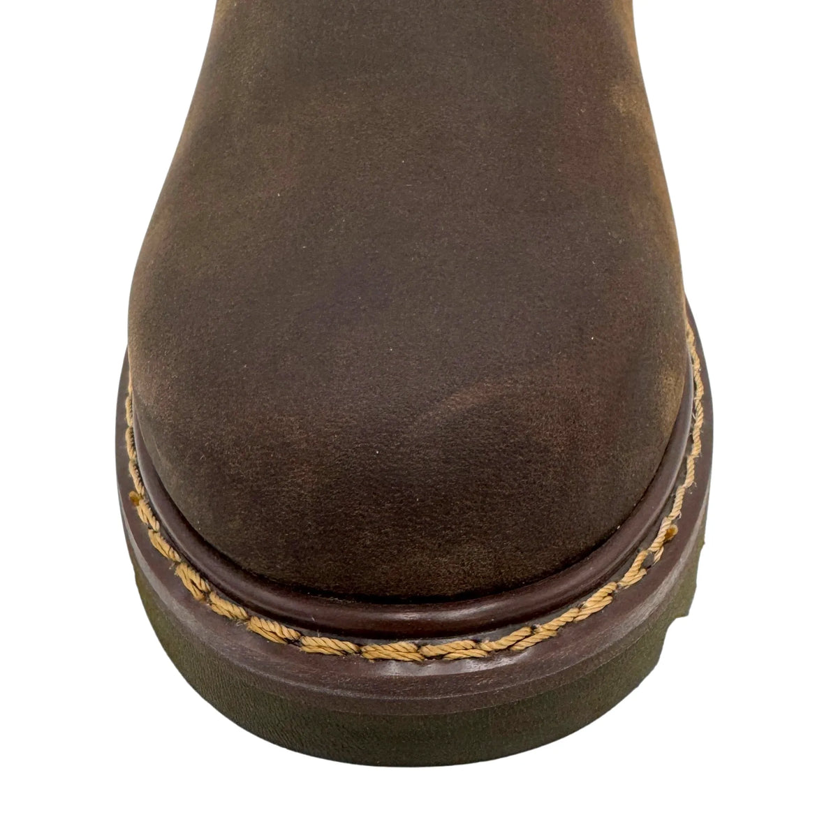 9843- Aussie: Men's 6" Pull on Work Boot - Brown [soft toe, side zip]