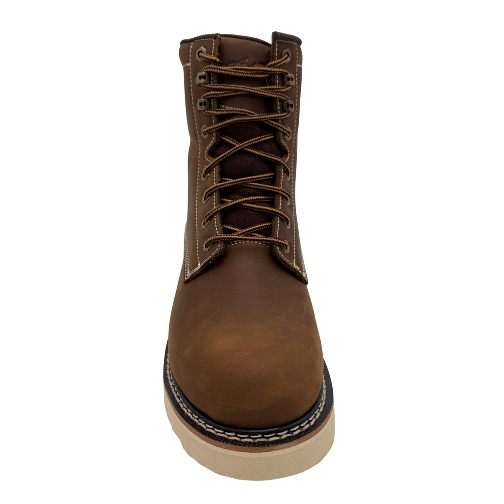 9178- Meadow (High)- Men's 8" Work boot- Whiskey brown [Soft Toe, EH]