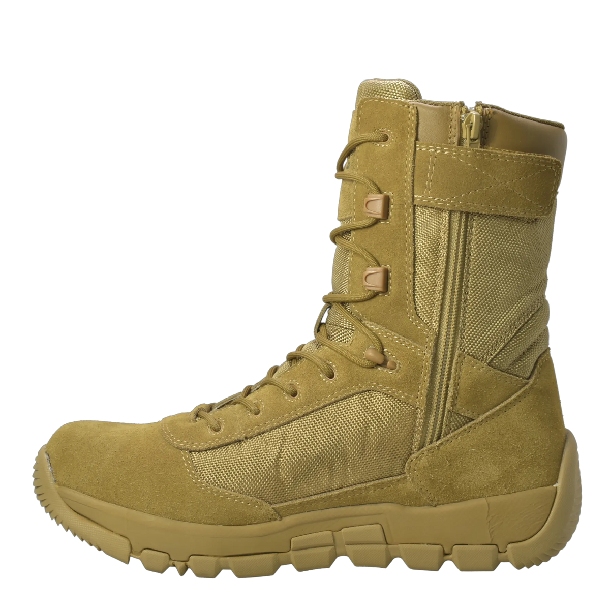 KT1005- Sandbox - Men's 9" Coyote Suede Tactical Boot [Composite Toe, Side Zipper]