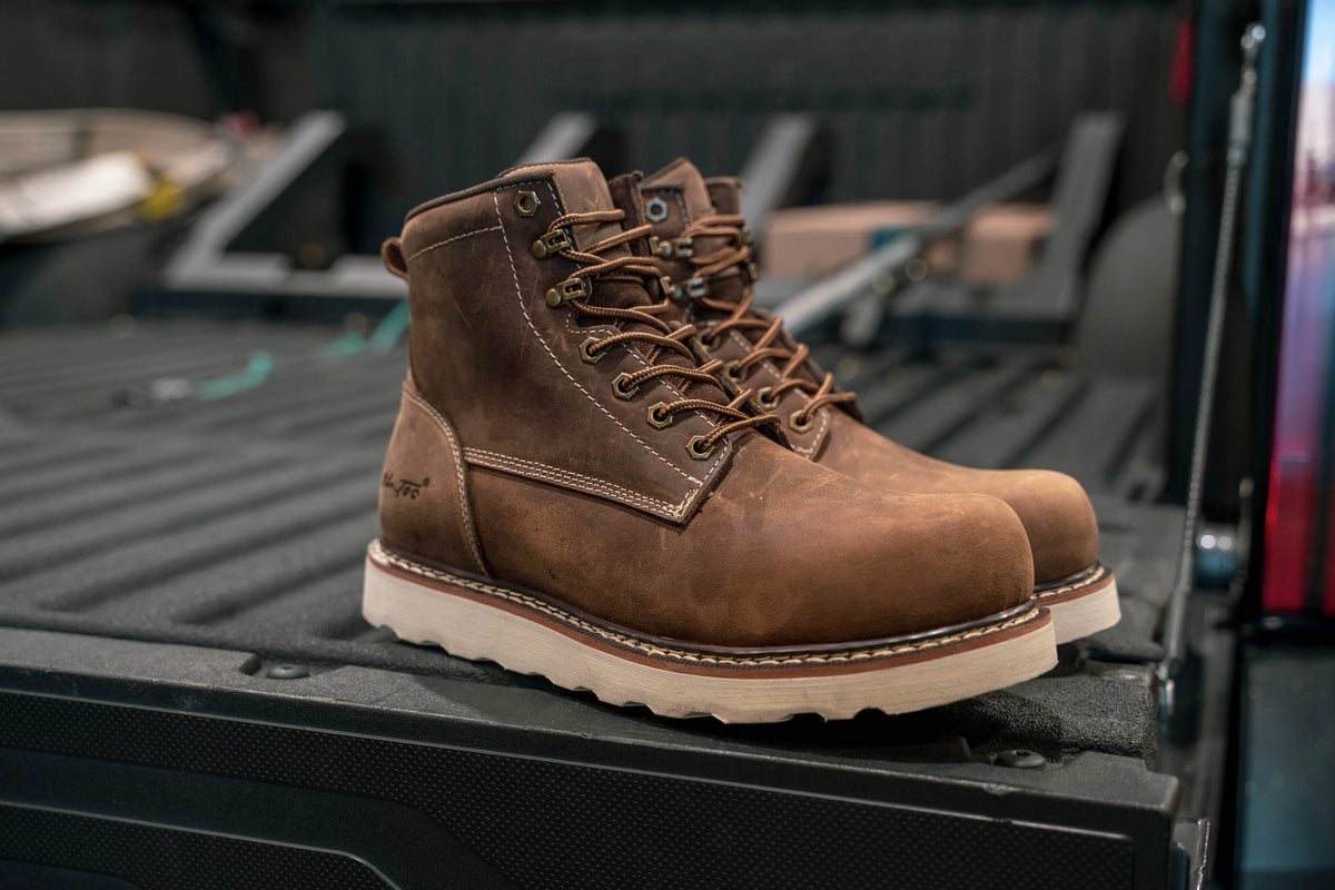 9180- Meadow: Men's 6" Work Boot - Whiskey Brown [Comp Toe, EH]