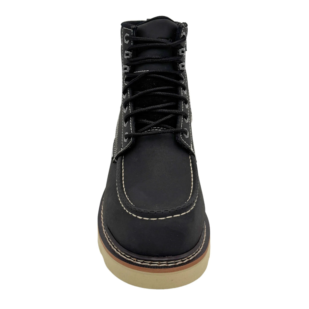 9264- Speedster: Men's 6" Moc Toe: Black Leather - [COMP TOE, WP, PR, SRO, EH, ZIP]