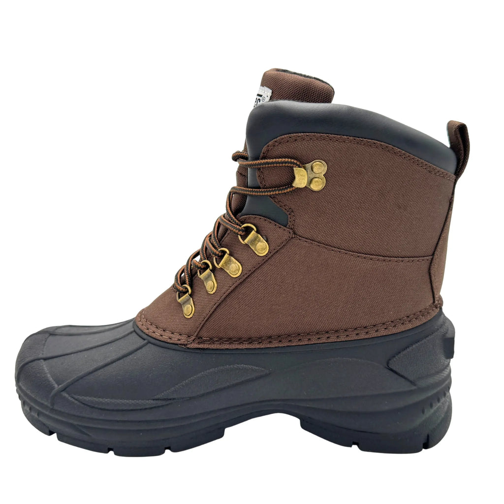 9882BR- Artic: Men's 6" Nylon Snow Boots - Brown
