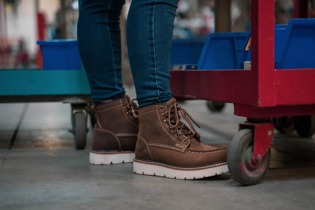 8144- Legacy: Women's 6" Brown Work Boot- [Soft Toe]